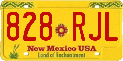NM license plate 828RJL