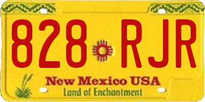 NM license plate 828RJR