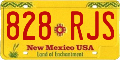 NM license plate 828RJS