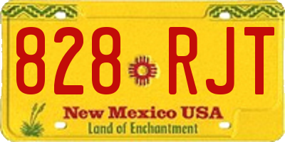 NM license plate 828RJT