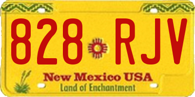 NM license plate 828RJV
