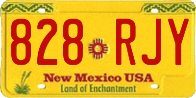 NM license plate 828RJY
