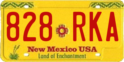 NM license plate 828RKA