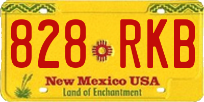 NM license plate 828RKB
