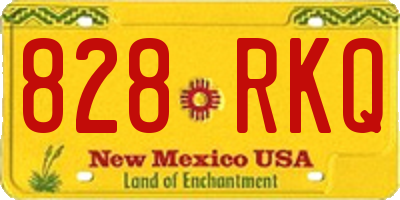 NM license plate 828RKQ