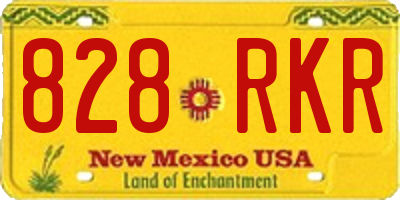 NM license plate 828RKR