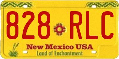 NM license plate 828RLC