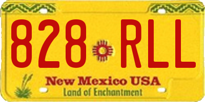 NM license plate 828RLL