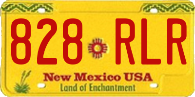 NM license plate 828RLR