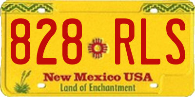 NM license plate 828RLS