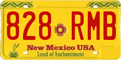 NM license plate 828RMB