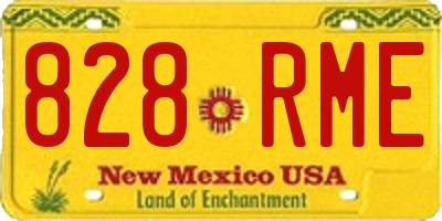 NM license plate 828RME