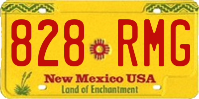 NM license plate 828RMG