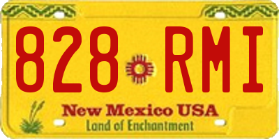 NM license plate 828RMI