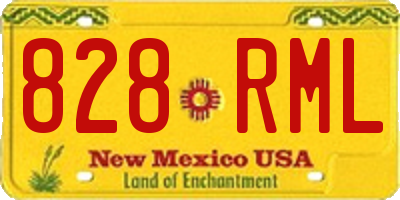 NM license plate 828RML