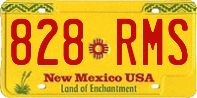 NM license plate 828RMS