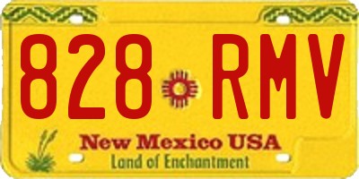 NM license plate 828RMV