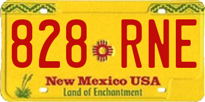 NM license plate 828RNE
