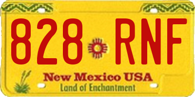 NM license plate 828RNF