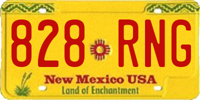 NM license plate 828RNG