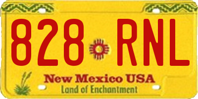 NM license plate 828RNL