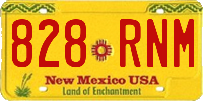 NM license plate 828RNM