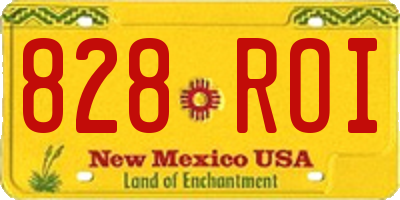 NM license plate 828ROI