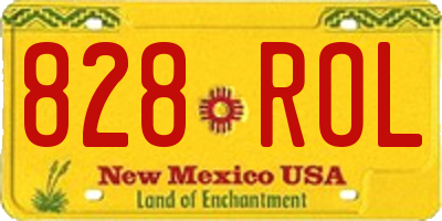 NM license plate 828ROL