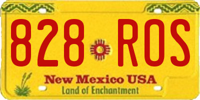 NM license plate 828ROS