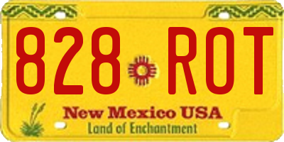 NM license plate 828ROT