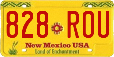 NM license plate 828ROU