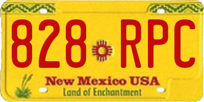 NM license plate 828RPC