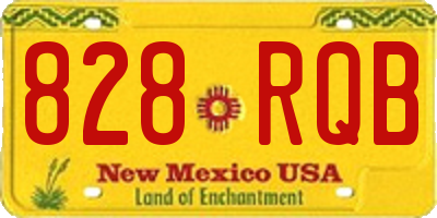NM license plate 828RQB