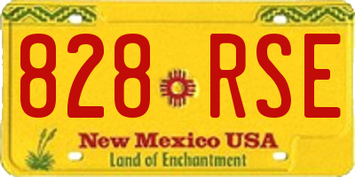 NM license plate 828RSE