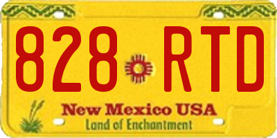 NM license plate 828RTD