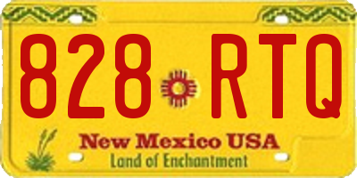 NM license plate 828RTQ