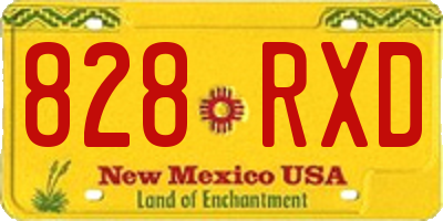 NM license plate 828RXD