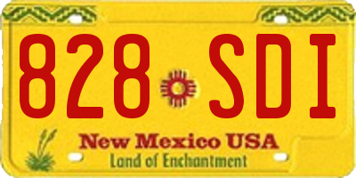 NM license plate 828SDI