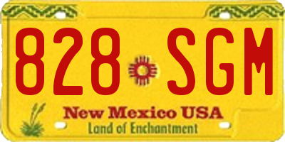 NM license plate 828SGM