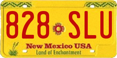 NM license plate 828SLU