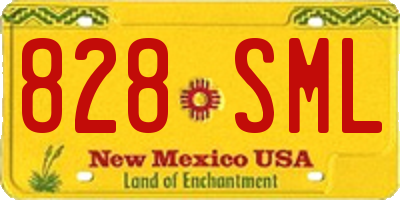 NM license plate 828SML
