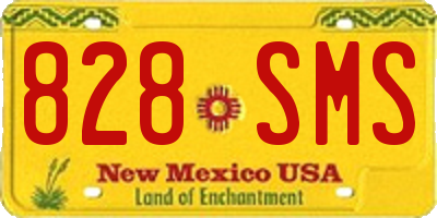 NM license plate 828SMS