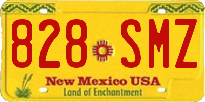 NM license plate 828SMZ