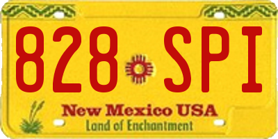 NM license plate 828SPI