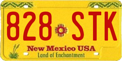 NM license plate 828STK