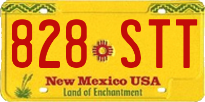 NM license plate 828STT