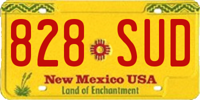 NM license plate 828SUD