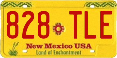 NM license plate 828TLE