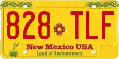 NM license plate 828TLF