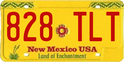 NM license plate 828TLT